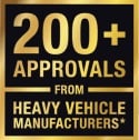 Grafika vyše 200 odporúčaní od výrobcov ťažkých vozidiel
