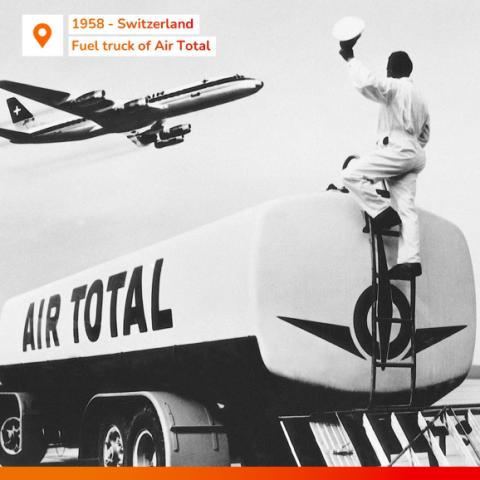 Total, Totalenergies, cisterna, Air Total, letecké palivo, história Totalenergies, Švajčiarsko